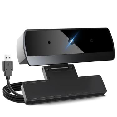 Imagem de XOCLON Webcam para PC Câmera de computador Full HD 1080p com microfone de cancelamento de ruído duplo, câmera de transmissão USB Plug & Play para videoconferência, aprendizado remoto