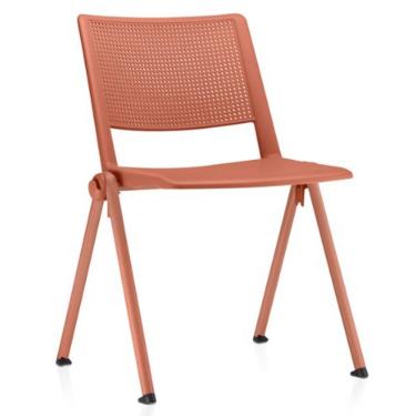 Imagem de Cadeira Empilhável Fixa Lift F02 Base Aço Laranja - Lyam Decor