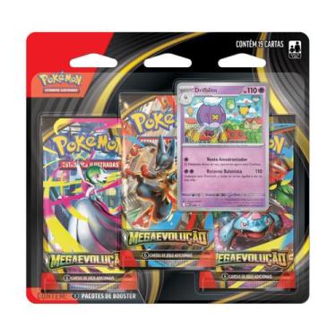 Imagem de Blister Triplo Pokémon Mega Evolução Drifblim Deck Original - Copag