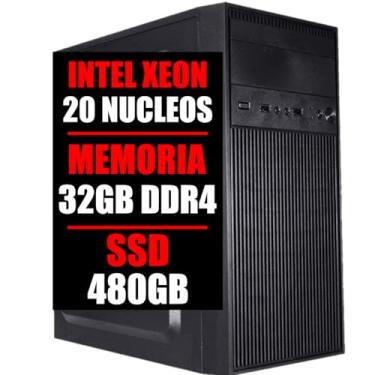 Imagem de Pc Servidor Cpu Xeon E5 20 Nucleos, 32GB DDR4, Ssd 480Gb, GeForce (8GB DDR4)