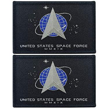 Imagem de JBCD 2 Pack US Space Force Flag Patch USA Army Tactical Patch Pride Flag Patch for Clothes Hat Patch Team Military Patch