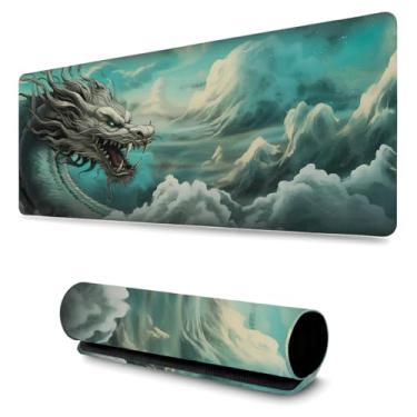 Imagem de Mouse Pad Gamer Profissional Confortável Antiderrapante Escritório e Games 90x40cm Diversas Estampas Dragão (Dragao | 15)