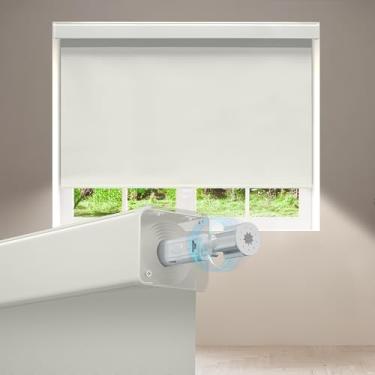 Imagem de Colourtree Persianas blackout para janelas persiana de rolo sem fio bege claro proteção UV persianas para escurecimento de ambiente para casa e escritório (78,7 cm L x 183 cm A)