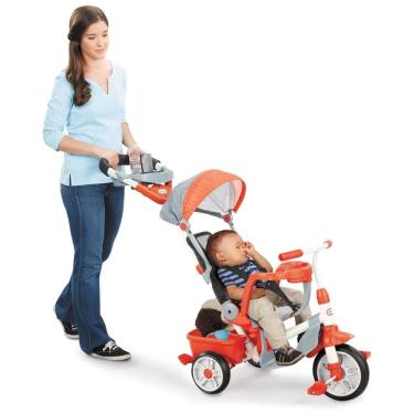 Imagem de Triciclo Reclinável Infantil para Passeio com 5 Estágio Adaptável ao Crescimento, LITTLE TIKES 639814PE4, Vermelho