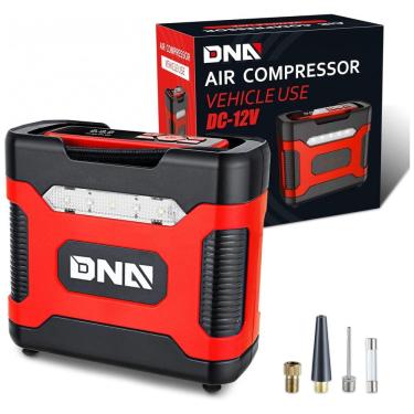 Imagem de Compressor de Ar com Fio Portátil 150 PSI com Manômetro, 12V, DNA MOTORING TOOLS00210, Vermelho