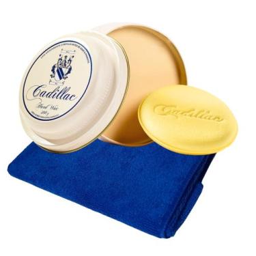Imagem de Kit Cera de Carnaúba Hard Wax Cadillac 300g + Flanela Pano Microfibra 
