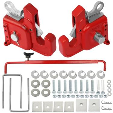 Imagem de Orceed Sistema de engate rápido, adequado para arado, grade, cultivador, semeadora, sistema de irrigação, espalhador de fertilizante, pulverizador, cortadores de grama, porcos, OE 102ST (vermelho)