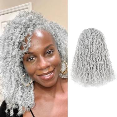 Imagem de GIX Cabelo de crochê Yanky Twist - 15,8 cm, 8 pacotes (30 fios/peças), prata, pré-torcido, macio, mola, mini torcido, curto Bob Passion Twist, tranças de crochê (15 cm, prata-8P)