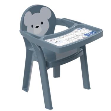 Imagem de POLTRONA CADEIRINHA DE BEBÊ INFANTIL PORTÁTIL COM BANDEJA PARA COLORIR PLASÚTIL (Azul)