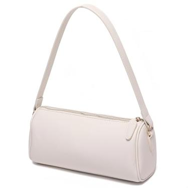 Imagem de JOLLQUE Bolsa transversal para mulheres, bolsa de mão pequena de luxo, bolsa de mão de couro, bolsas Hobo de ombro outono inverno, Poliuretano bege