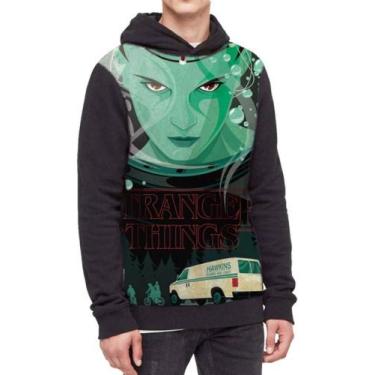 Imagem de Moletom Com Capuz Stranger Things Ref:234 - smoke, Preto, G