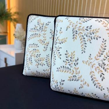 Imagem de Jogo de Lençol Cama 3 e 2 Peças Estamapados 100% Algodão com Elástico e Toque Macio (Solteiro, Folhas)