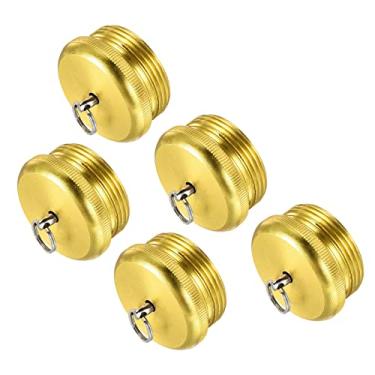 Imagem de Copo de extremidade de vara de pesca de 23 mm de diâmetro, 5 peças de protetor banhado a cobre para reparo de construção de varas