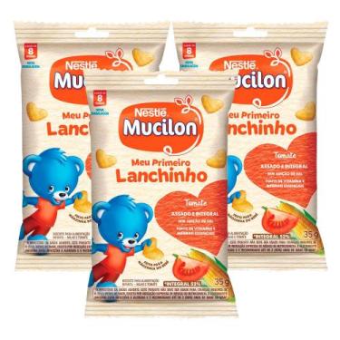 Imagem de Kit 3 Biscoito Mucilon Snack Tomate 35g