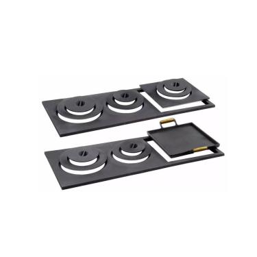 Imagem de Chapa Para Fogão A Lenha 3 Furos Com Redução E Picanheira