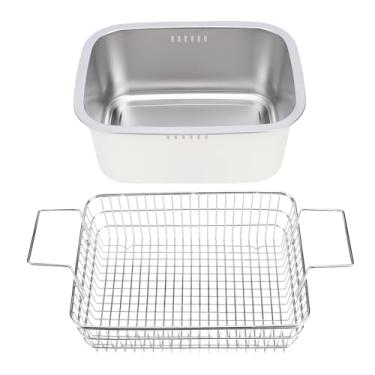 Imagem de Pssopp Tigela de Lavagem de Aço Inoxidável, Grande Bacia de Lavagem de Vegetais, Tigela de Mistura de Alimentos Com Cesta de Drenagem para Pia para Acessórios de Cozinha