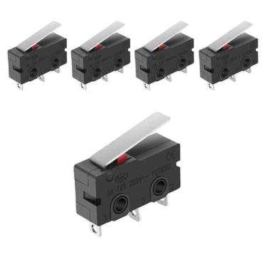 Imagem de Mini Micro Interruptor De Limite 5A 125 250V AC SPDT 1NO 1NC Botão De 