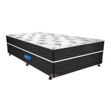 Imagem de Cama Box Conjugado Solteiro: Colchão Molas Prolastic Springs Pillow Black (88x188x41)