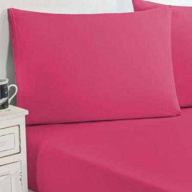 Imagem de Jogo De Cama Malha Lençol 100% Algodão Gran Moratta 3 Peças Casal - Pink.