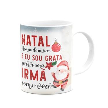 Imagem de JPS INFO, Caneca Natal Família - Feliz natal Irmã - 325ml