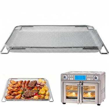 Imagem de Cesta de fritadeira a ar para forno, acessórios de substituição para fritadeira a ar Emeril Lagasse Dual Zone 360, rack de fritadeira a ar de 25 litros, bandeja antiaderente e peças, lavável na