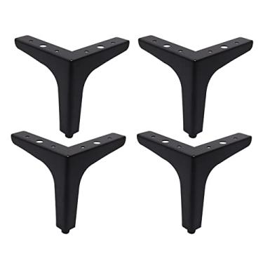 Imagem de ZJYWMM 4 pés modernos para móveis triangulares de metal para guarda-roupas, sofás, gavetas, gabinete, suporte de TV, faça você mesmo, disponível em três cores (ouro, prata, preto) (15 cm/5,9 pol