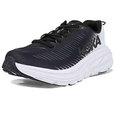 Imagem de Hoka Tênis de corrida feminino One One, Preto, branco, 37