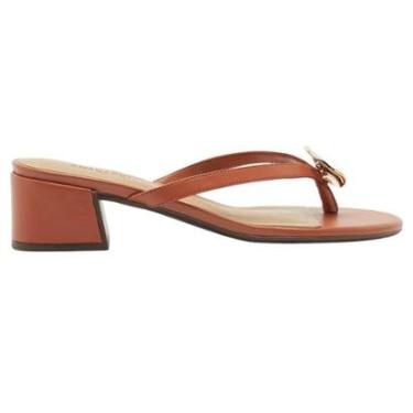 Imagem de Sandália Salto Médio Detalhe Metalizado Lançamento Anacapri-Feminino