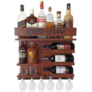 Imagem de Barzinho Adega Parede - Boteco Terapia - 54 X 51 Imbuia - Co2Beer