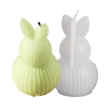 Imagem de Moldes de vela de Páscoa de silicone | Molde de concreto de silicone, moldes para velas de ovo de coelhinho da Páscoa, moldes de gesso para decoração de mesa para casa