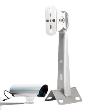 Imagem de Suporte de câmera de segurança | Suporte de montagem ajustável para câmera - Suporte de aço inoxidável para casa, negócios, parede interna, coluna de corrimão, teto