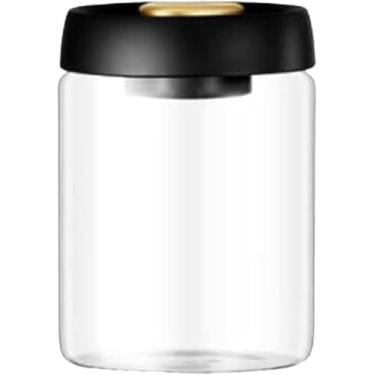 Imagem de Pote de Vidro Hermético com Vedação a Vácuo com Toque na Tampa | Livre de BPA | Ideal para Grãos, Cereais, Temperos e Mantimentos (900ml)