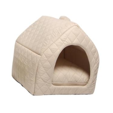 Imagem de Ｂｅｓｇａ Kitty Cave Bed Condo Kennel Snooze Indoor Cozy Sleeping Cat Hideaway Cat House para Pomeranian Poodle Kitten Cats Hamster, Lótus Rosa