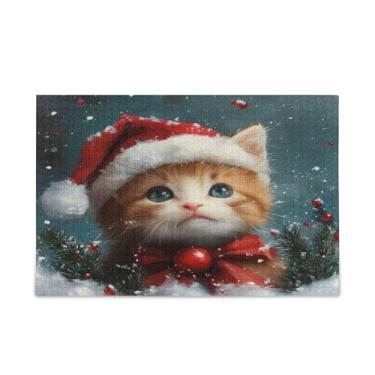 Imagem de Blueangle Quebra-cabeça de 1000 peças para adultos - brinquedos interessantes para família e amigos - presente personalizado para gatos de Natal (489)