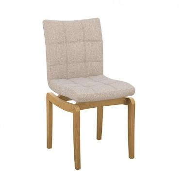 Imagem de Cadeira Em Madeira Maciça Kappesberg Maya Linho Mesclado Areia