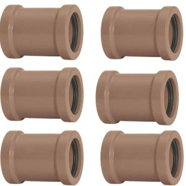 Imagem de Luva De Correr 50Mm Pvc Encanamento Conexão Kit 06 Un