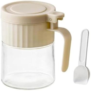 Imagem de Porta Condimentos Redondo Vidro com Colher 280ml
