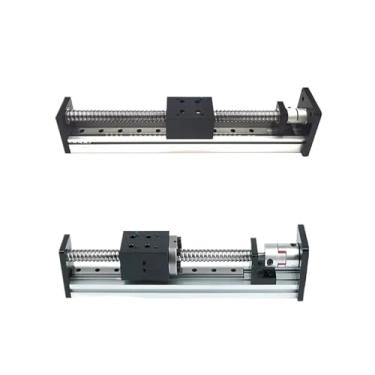Imagem de Trilho de guia linear trilho único mesa deslizante 100-1000 mm fuso esferográfico de curso SFU1204/1605/1610 CNC XYZ suporte de eixo Nema23 motor de passo (estilo regular, curso SFU1610-200 mm)