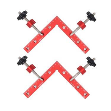 Imagem de aqxreight 2 Conjuntos de Braçadeira de Gabinete de ângulo Reto, Localização de 90 Graus, Acessório Em Forma de L para Marcenaria Quadrada para Fabricação de Móveis 140x140mm Durante a Forma de