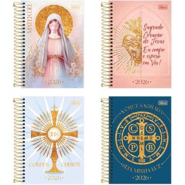 Imagem de Agenda 2026 Biblica Capa Dura Espiral 208 fls | 140 mm x 200 mm | Pacote com 4