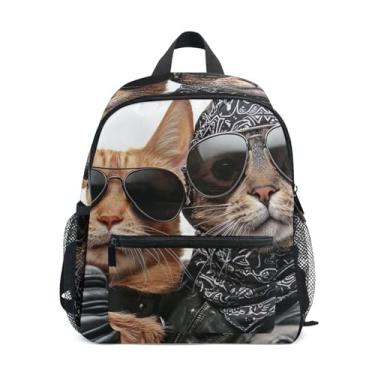 Imagem de GAIGEO Fashion Dog Cat Cute Kids Backpack 10x4x12 In, Kids School Backpack for Girls with Water Bottle Pockets, Whistle Buckle