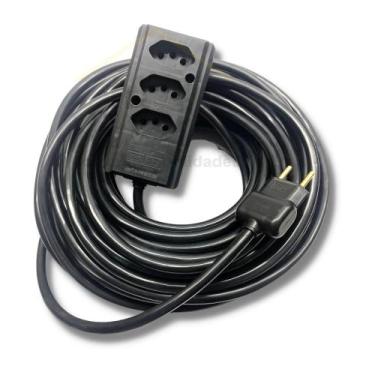 Imagem de Extensão Elétrica Reforçada Cabo pp 2x1,50mm 30 Metros 10/20A - Megatr