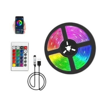 Imagem de Fita LED RGB 5V USB Flexível 5050 Para Decoração De Parede E Ambiente 