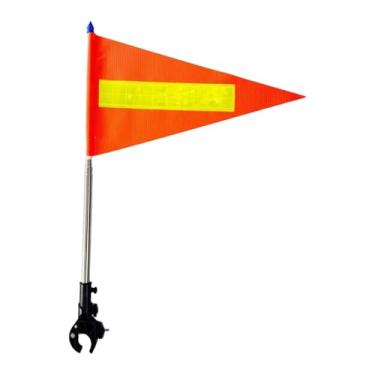 Imagem de KiBcsLic Kit de mastro telescópico universal para carrinho de golfe com faixas refletoras para veículos elétricos, bicicletas, motocicletas e iates, Topo Azul 22x43cm