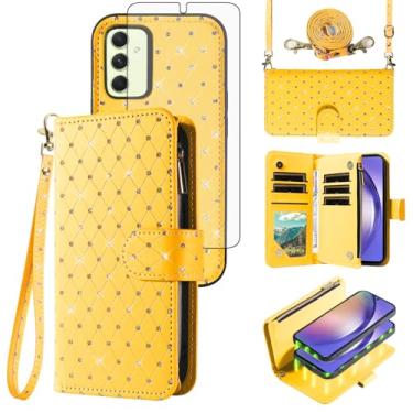 Imagem de Asuwish Capa de telefone para Samsung Galaxy A54 5G ZSZXCXDK EUA Amarelo