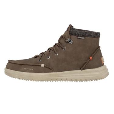 Imagem de Hey Dude Botas masculinas Bradley com cadarço em várias cores | Sapatos masculinos | Botas masculinas | Confortável e leve, Marrom, 45