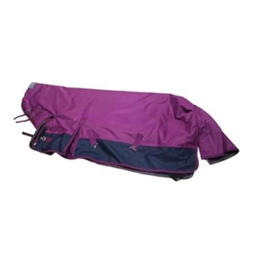 Imagem de oshhni Manta de inverno para cavalos, impermeável, com proteção abdominal, quente, 600D, ideal para estábulos. Roupa equestre para proteção de equinos, Rose Red L