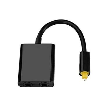 Imagem de MOUDOAUER Divisor Toslink 1 em 2 saídas, divisor de cabo óptico de fibra de áudio conversor para leitor de CD, leitor de DVD, TV digital, receptor