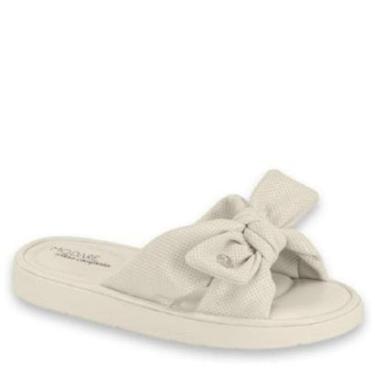 Imagem de Chinelo Slide Modare Ultraconforto Ortopedico Laço 7208.101 - Branco Off - 40-Feminino