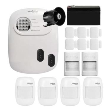 Imagem de Kit Alarme Sem Fio Intelbras 6 Sensores Magnéticos, 6 Infra, Bateria e